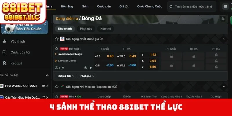 Thể thao 88ibet 3 4 sảnh thể thao 88IBET thể lực